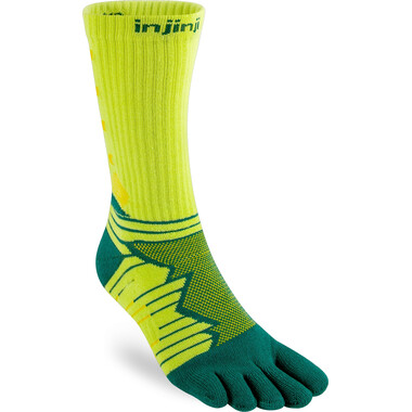 Socken INJINJI ULTRA RUN CREW Gelb/Grün 0